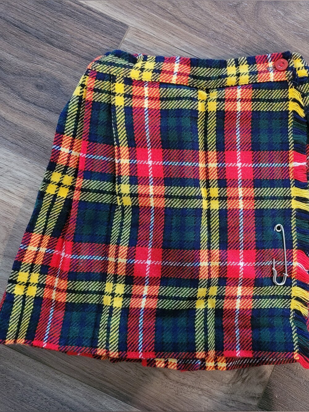 Tartan Plaid Mini Kilt/Skirt in Navy,Red, White, Yellow & Green
